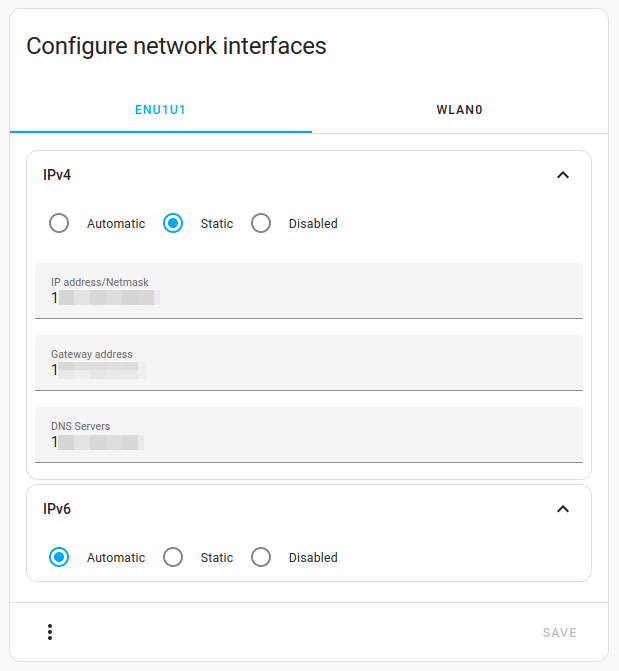 The Home Assistant network configuration