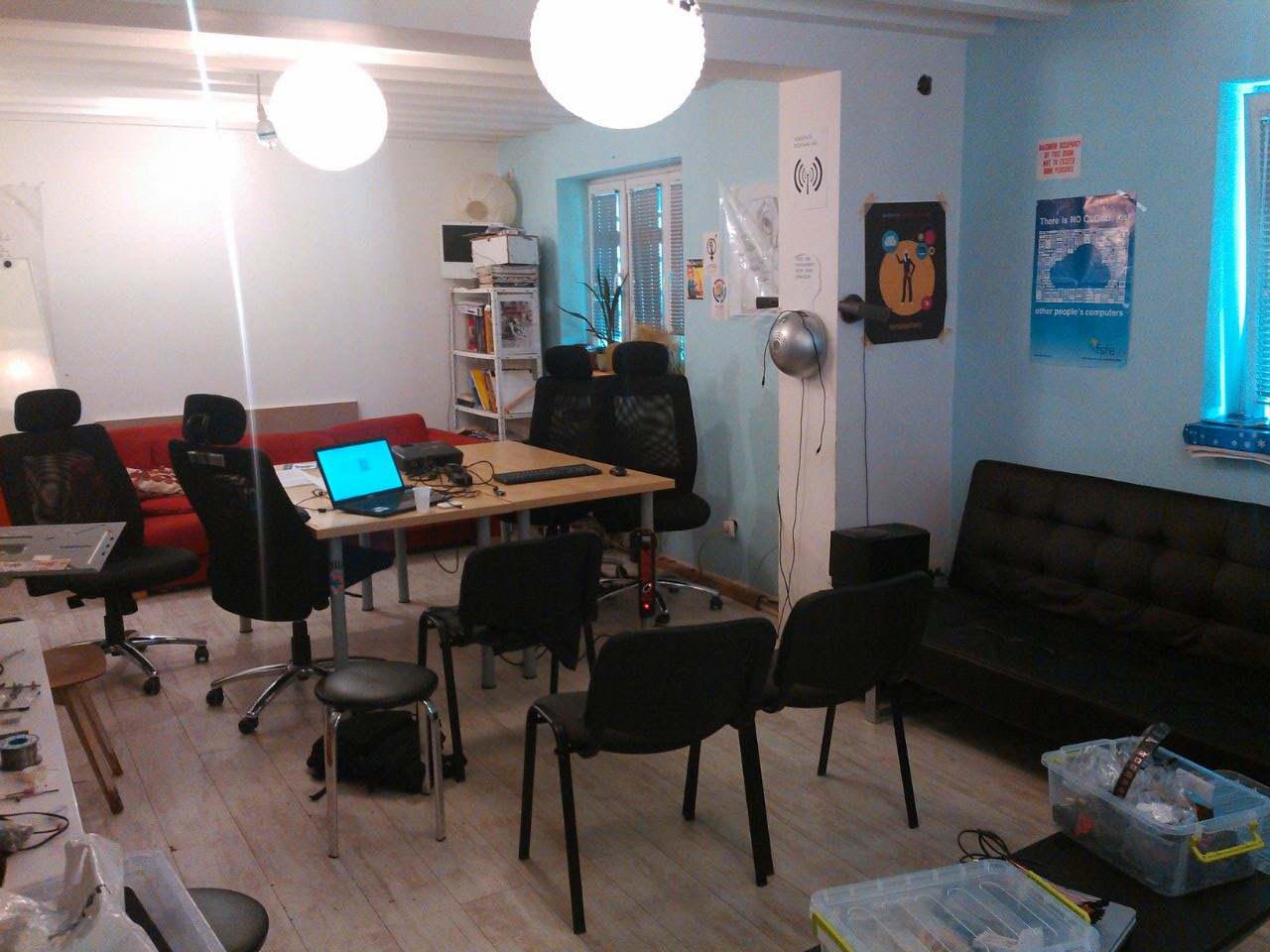 Main room of the hacklab